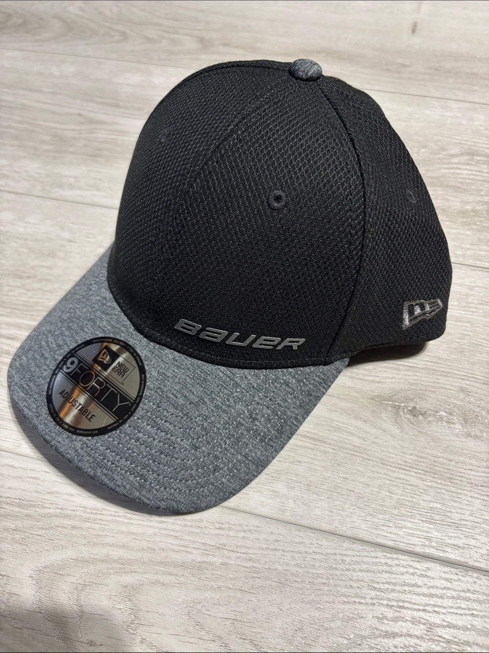 NWT New Era Bauer Hockey Black Adjustable Hat Cap 9Forty